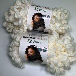 Bernat Alize EZ Wool Yarn white two skeins